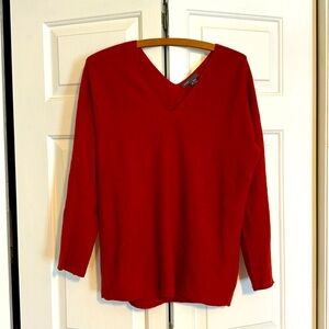 VINCE CASHMERE, Gorgeous Color, Long Sleeve Double V-Neck Sweater